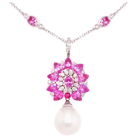 louis vuitton pink saphire and diamond necklace|Necklaces and Pendants Collection for Women .